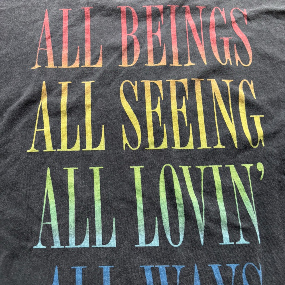 All Saints Washed Black Graphic T-Shirt Men’s Small 100% Cotton Relaxed Fit - Picture 4 of 5